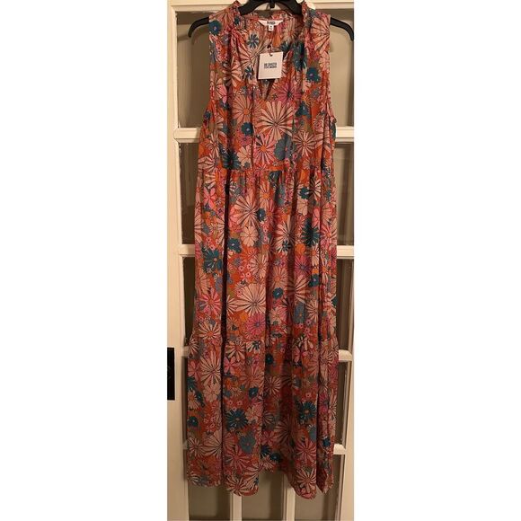 BB DAKOTA Women's California Soul Dress floral medium maxi halter - Picture 8 of 10